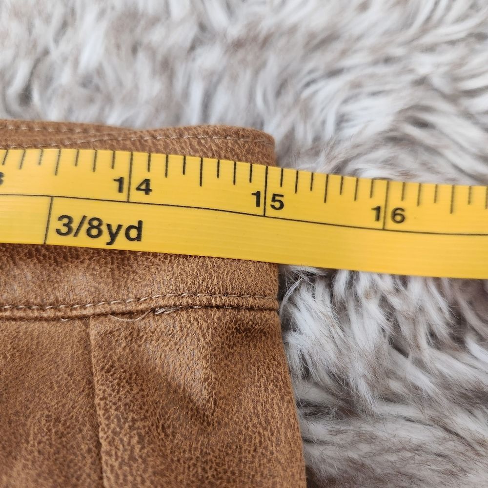 Love Riche Faux Suede‎ Fitted Pants Tan Colored Size Medium - Picture 7 of 9